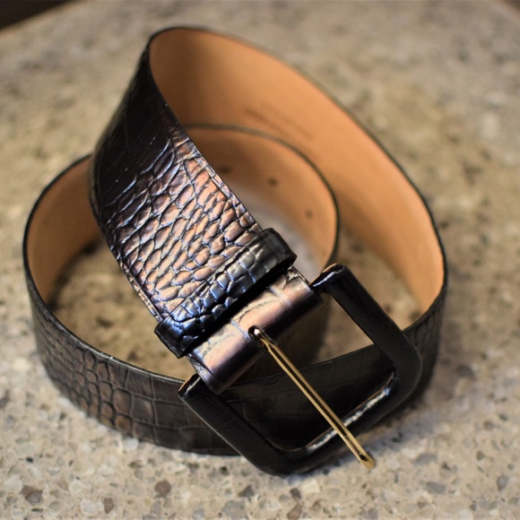 W. KLEINBERG Embossed Croc Belt main image 11